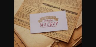 Realistic Mock-ups on Vintage Background Poster 1