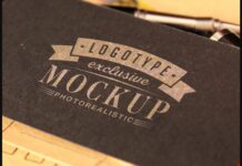 Realistic Mock-ups on Vintage Background Poster 1