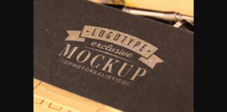 Realistic Mock-ups on Vintage Background Poster 1