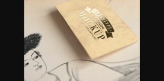Realistic Mock-ups on Vintage Background Poster 1