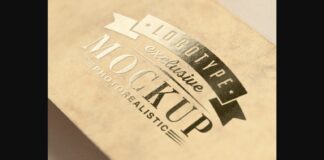 Realistic Mock-ups on Vintage Background Poster 1