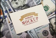 Realistic Mock-ups on Vintage Background Poster 1