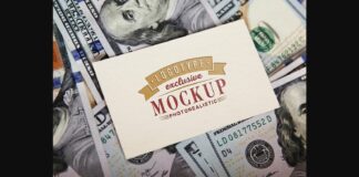 Realistic Mock-ups on Vintage Background Poster 1