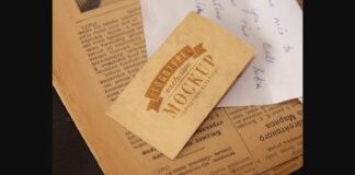 Realistic Mock-ups on Vintage Background Poster 1