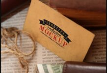 Realistic Mock-ups on Vintage Background Poster 1