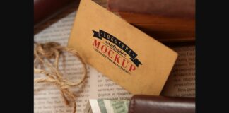 Realistic Mock-ups on Vintage Background Poster 1