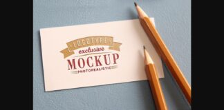 Realistic Mock-ups on Vintage Background Poster 1