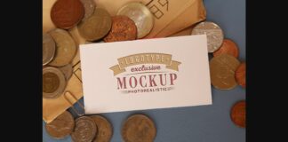 Realistic Mock-ups on Vintage Background Poster 1