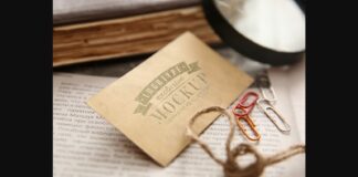 Realistic Mock-ups on Vintage Background Poster 1