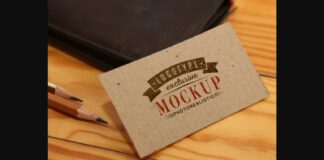 Realistic Mock-ups on Vintage Background Poster 1