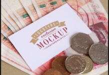 Realistic Mock-ups on Vintage Background Poster 1