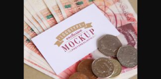 Realistic Mock-ups on Vintage Background Poster 1