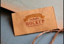 Realistic Mock-ups on Vintage Background Poster 1