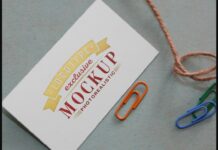 Realistic Mock-ups on Vintage Background Poster 1