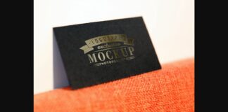 Realistic Mock-ups on Vintage Background Poster 1