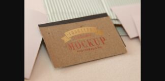 Realistic Mock-ups on Vintage Background Poster 1