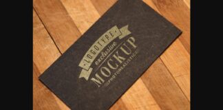 Realistic Mock-ups on Vintage Background Poster 1