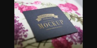 Realistic Mock-ups on Vintage Background Poster 1
