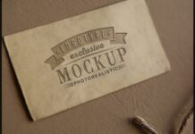 Realistic Mock-ups on Vintage Background Poster 1