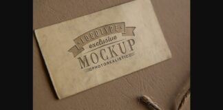 Realistic Mock-ups on Vintage Background Poster 1