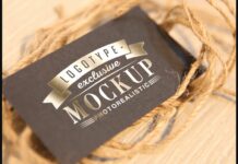 Realistic Mock-ups on Vintage Background Poster 1