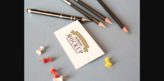 Realistic Mock-ups on Vintage Background Poster 1