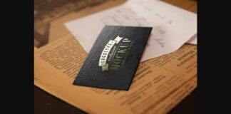 Realistic Mock-ups on Vintage Background Poster 1