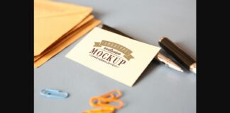 Realistic Mock-ups on Vintage Background Poster 1