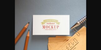 Realistic Mock-ups on Vintage Background Poster 1