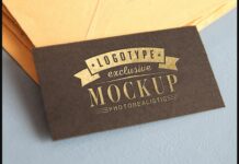 Realistic Mock-ups on Vintage Background Poster 1