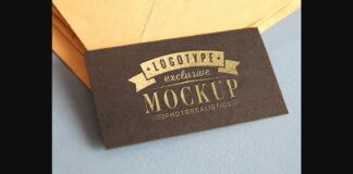 Realistic Mock-ups on Vintage Background Poster 1