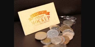Realistic Mock-ups on Vintage Background Poster 1