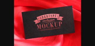 Realistic Mock-ups on Vintage Background Poster 1