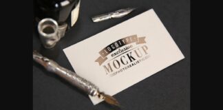 Realistic Mock-ups on Vintage Background Poster 1