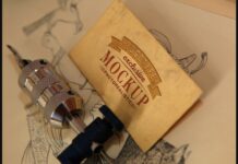 Realistic Mock-ups on Vintage Background Poster 1
