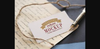 Realistic Mock-ups on Vintage Background Poster 1