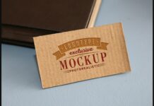 Realistic Mock-ups on Vintage Background Poster 1