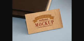 Realistic Mock-ups on Vintage Background Poster 1