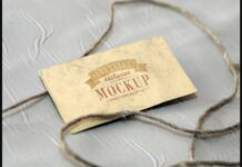 Realistic Mock-ups on Vintage Background Poster 1