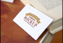 Realistic Mock-ups on Vintage Background Poster 1