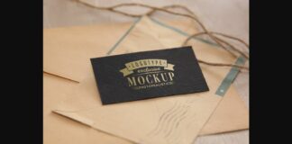 Realistic Mock-ups on Vintage Background Poster 1