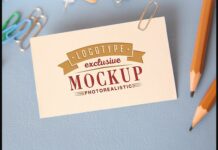 Realistic Mock-ups on Vintage Background Poster 1