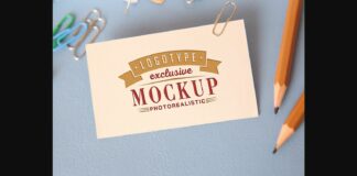 Realistic Mock-ups on Vintage Background Poster 1