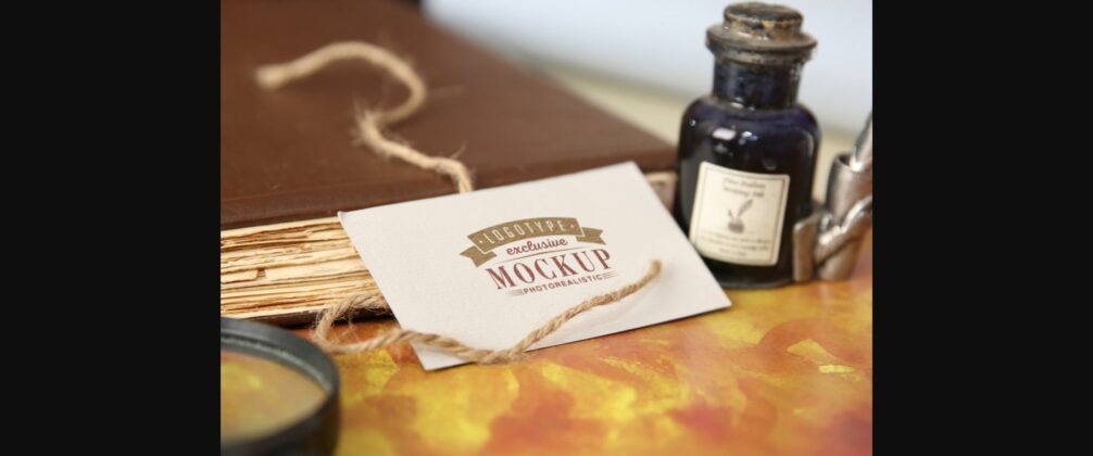 Realistic Mock-ups on Vintage Background Poster 1