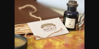 Realistic Mock-ups on Vintage Background Poster 1