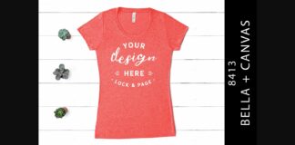 Red Triblend Bella Canvas 8413 Flat Lay Poster 1
