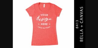 Red Triblend Bella Canvas 8413 Flat Lay Poster 1