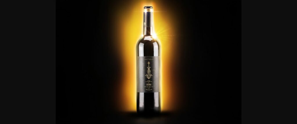 Red Wine Bottle Mockup Poster 2