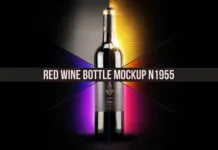 Red Wine Bottle Mockup Red Wine Bottle Mockup Poster 1