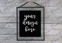 Single Floating Frame Mockup Poster 1